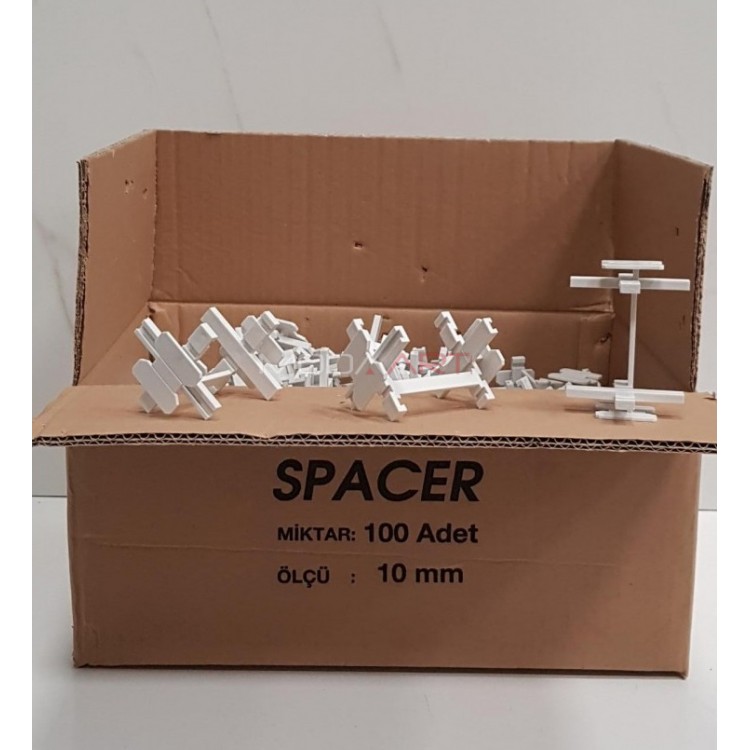 Cam Tuğla Derz Artısı Spencer 10mm Koli 100Adet